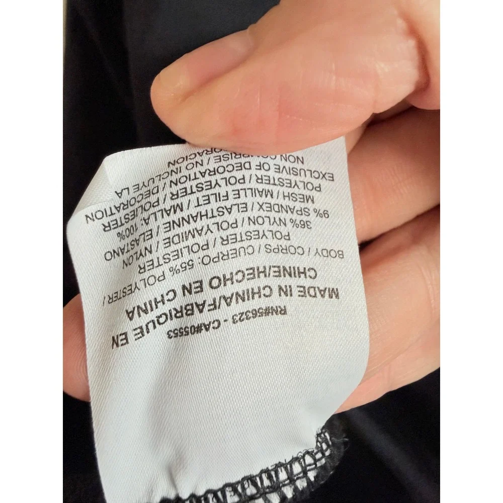 Nike Womens Hoodie XS Black Poly Blend AH8897-010 Full Zip Swoosh Logo